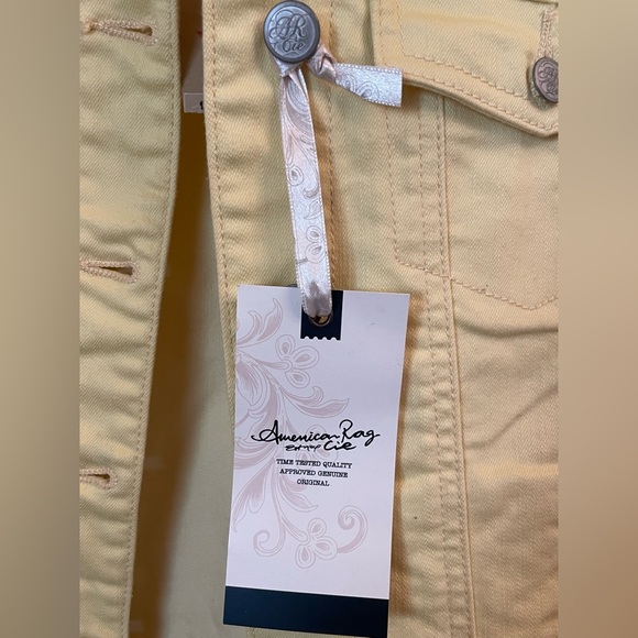 American Rag Jean Jacket, NWT Yellow M - Picture 6 of 9